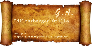 Günszberger Atilla névjegykártya